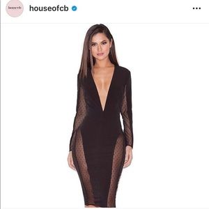 House of CB Black Mesh Dress